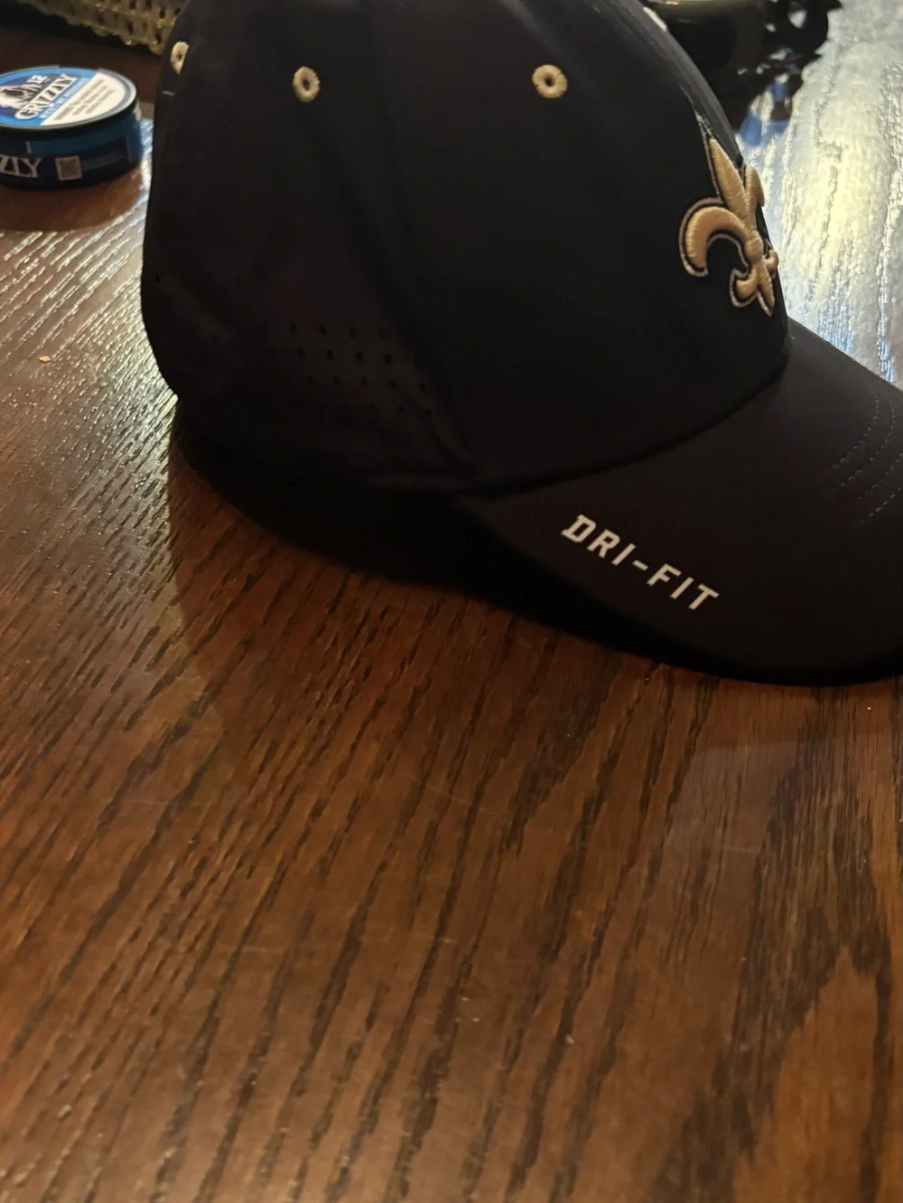 Nike Dri-FIT New Orleans Saints Fitted Hat Black Est S/M Size Tag Missing